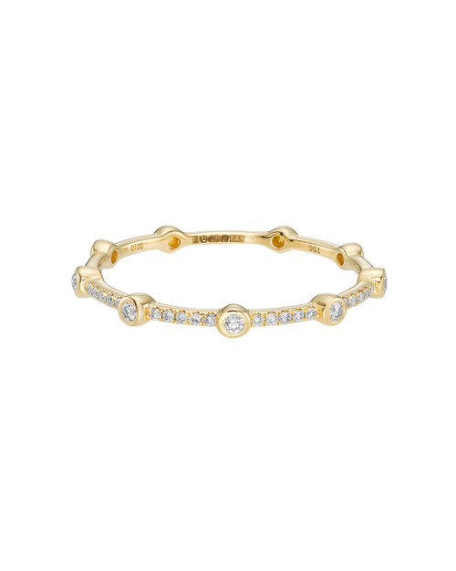 Luna Dot Diamond Half Eternity Ring by tf Diamonds - available at tomfoolery london