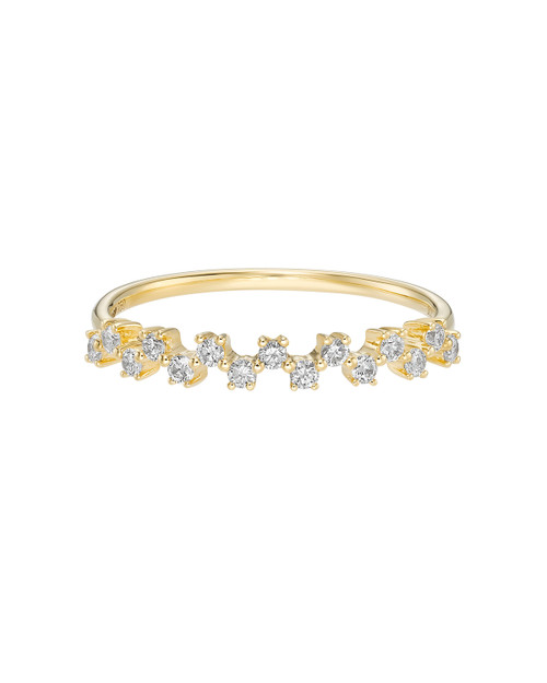 Checkered Diamond Half Eternity Ring by tf Diamonds - available at tomfoolery london