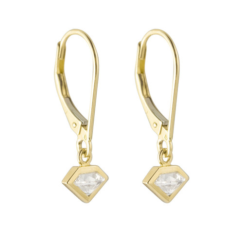 Duo Diamond Half & Half Drop Earrings, Infinite, Tomfoolery 