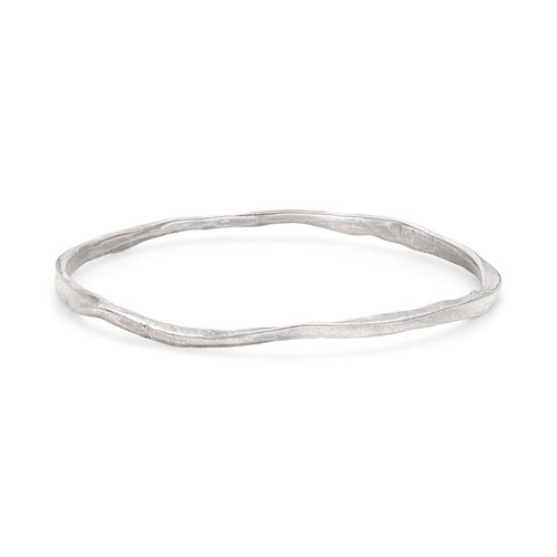 Rock Fine Bangle Silver by Emily Nixon available online at tomfoolery london