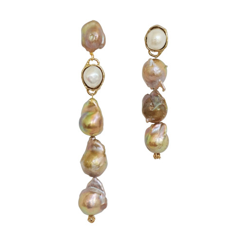 She is Radiant Blush Pearl Earrings by Anita Berisha available to shop online at tomfoolery London. Tomfoolery London is Anita Berisha UK, London stockist.