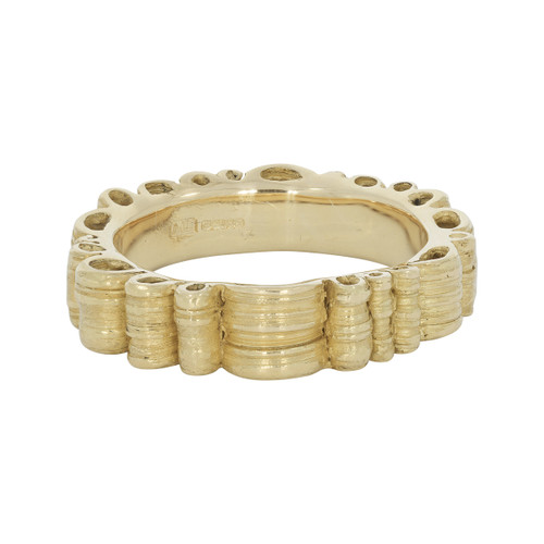 Marion Lebouteiller: OOAK Pleats Wedding Band, tomfoolery
