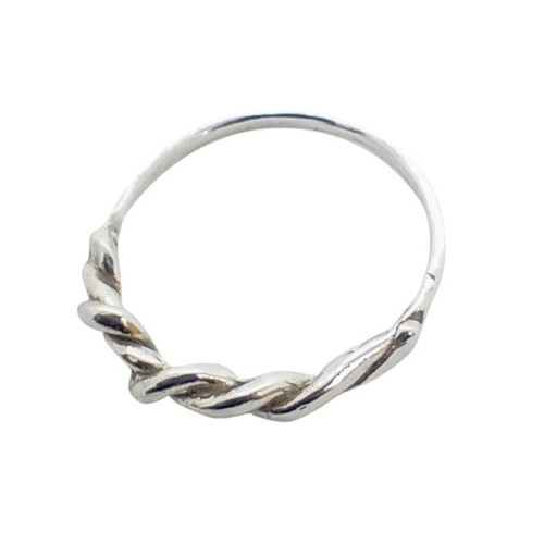 Trenza Silver Stacking Ring, Karen Hallam, tomfoolery