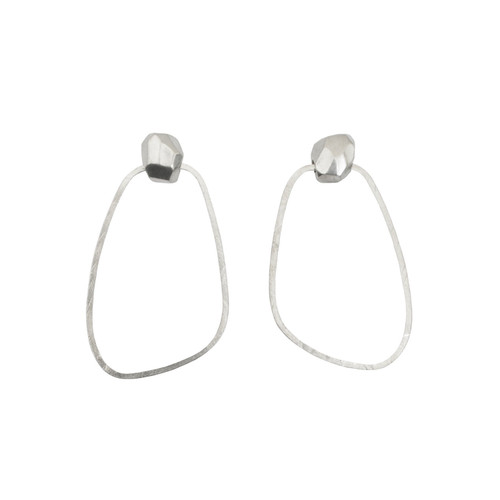 Gea Silver Hoop Earrings, Maria Manola, tomfoolery