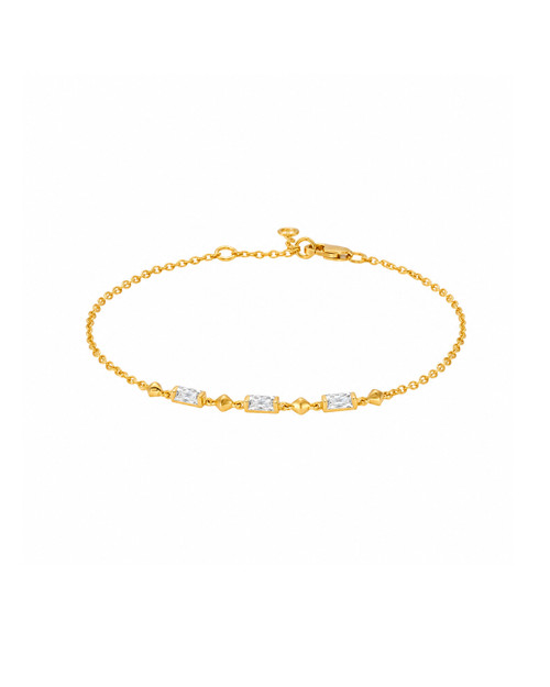 VORA Three Baguette Gem Gold Bracelet