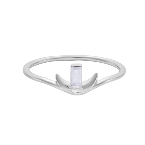 LUNA Baguette Gem Silver Ring, TRIBE by tomfoolery