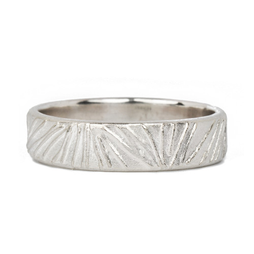 9ct white gold Hand Stitched Ring, Claire Macfarlane, tomfoolery