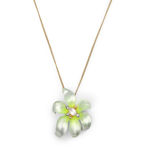Lily Lucite Flower Pendant White, Alexis Bittar, tomfoolery