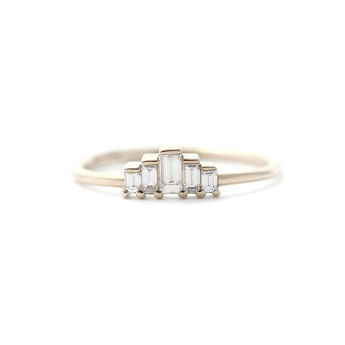 Art Deco 0.25ct Baguette Engagement Ring in 18ct Gold by Artemer available at tomfoolery london