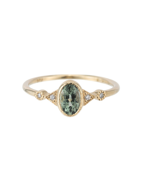 Green Sapphire Oval Duo Deco Ring, Jennie Kwon, tomfoolery