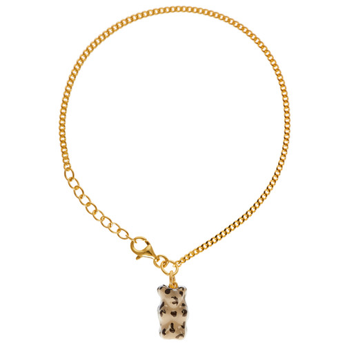 Gold Plated Mini Leopard Gummy Bear Bracelet, Maggoosh, tomfoolery