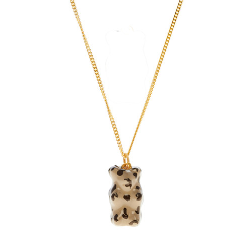 Gold Plated Mini Leopard Gummy Bear Pendant, Maggoosh, tomfoolery