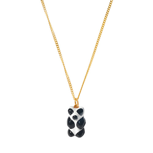 Gold Plated Mini Panda Gummy Bear Pendant, Maggoosh, tomfoolery