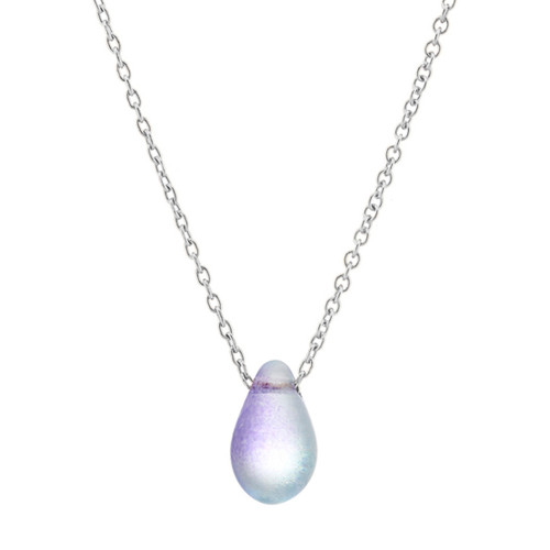 Mermaid Silver & Glass Bead Teardrop Necklace, Old Farmhouse Jewellery, tomfoolery
