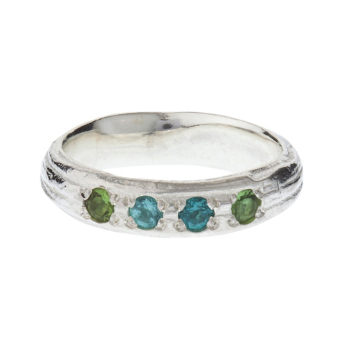 Oak D Band with Tourmalines, Issy White, tomfoolery