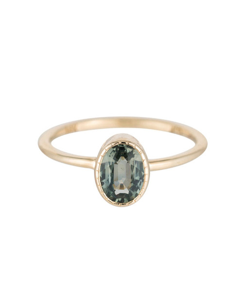 Large Green Sapphire Wisp Ring , Jennie Kwon, Tomfoolery London