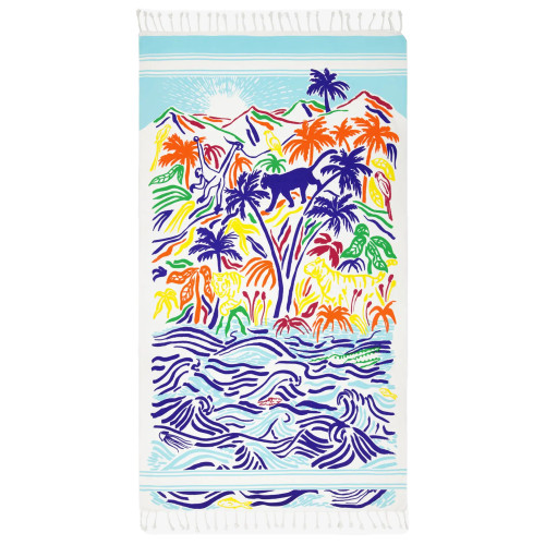 Fouta Cotton Towel in Sumatra Multi, Inoui Editions, tomfoolery