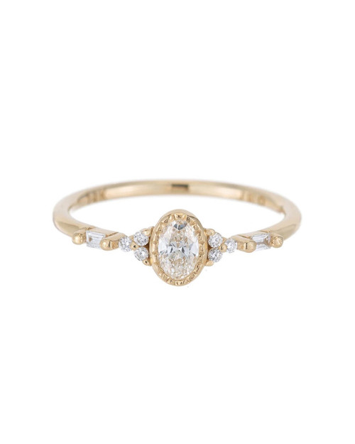  Diamond Oval Poeme Ring, Jennie Kwon, Tomfoolery London