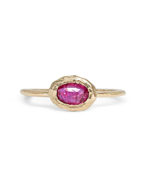 Oval Stone Ring in Ruby, Page Sargisson, tomfoolery
