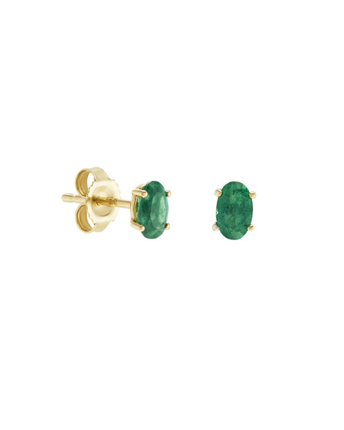 SOLO Oval Emerald Studs, tf House - Infinite, tomfoolery