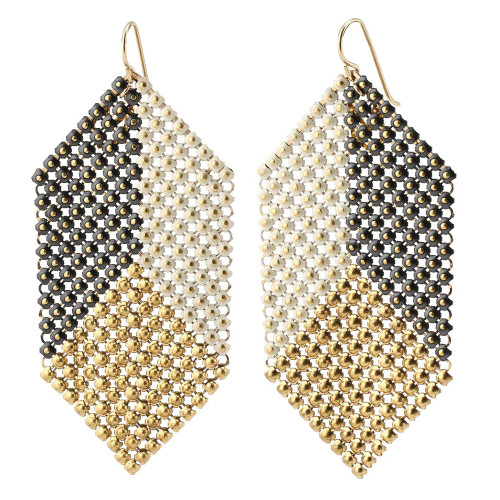 Apex Long Mesh Drop Earrings, Maral Rapp, tomfoolery