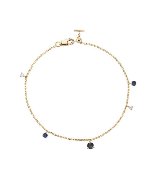 Blue Sapphire & Diamond Scatter Bracelet, tf House - Infinite, tomfoolery