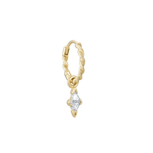 tomfoolery jewellery gallery metier by tomfoolery Trillion Diamond Date Twist Clicker Hoop