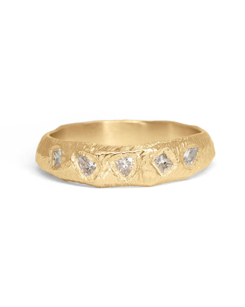 One-Of-A-Kind Geometric Melee Diamond Band