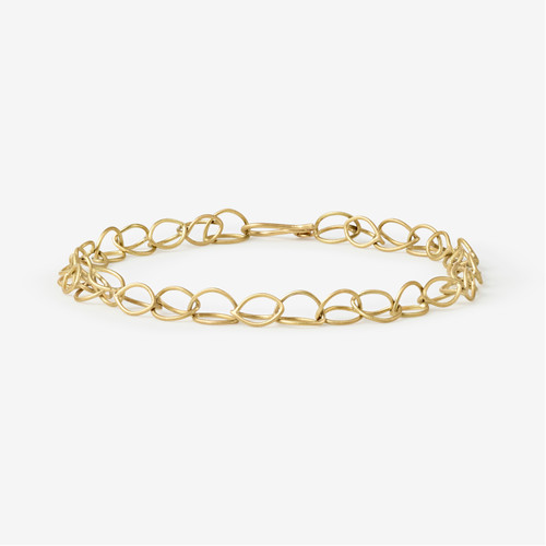 Gold Lily Chain Link Bracelet, Sarah Straussberg, tomfoolery