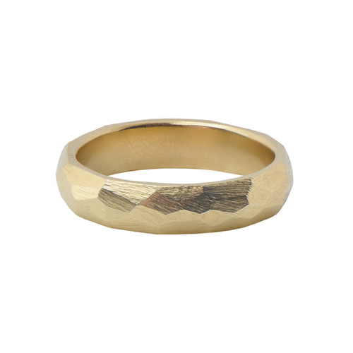 5mm Gold Faceted Band, Maria Manola, tomfoolery