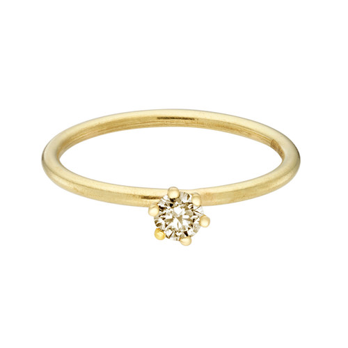 Champagne Diamond Claw Set Solitaire Ring, Shimara Carlow, tomfoolery