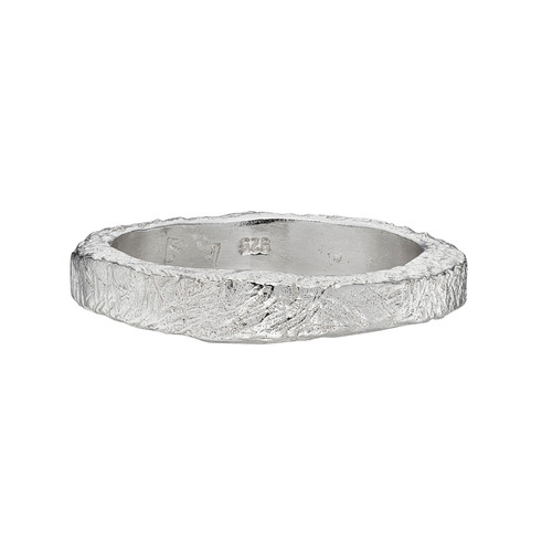 Silver Textured Band, Eva Stone, tomfoolery