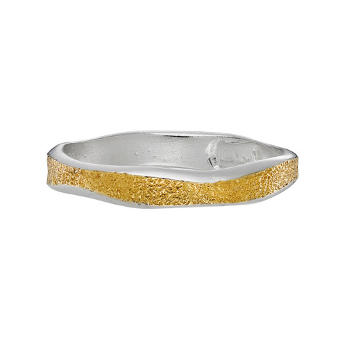 Silver & Gold Textured Wave Band, Eva Stone, tomfoolery