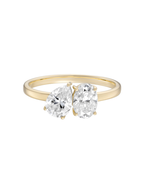 Toi Et Moi Moissanite Pear & Oval Cut Ring, tf House - Diamonds, tomfoolery