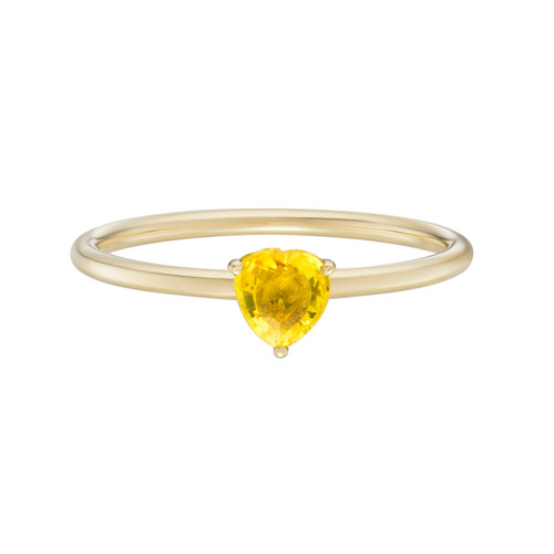 SOLO Heart Yellow Sapphire Stacking Ring, tf House - Infinite, tomfoolery