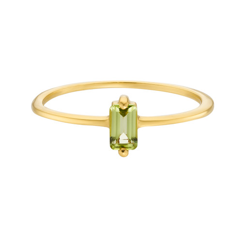 Peridot Octagon Stacking Ring, tf House - Beaded, tomfoolery