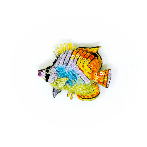 Butterfly Fish Beaded Sequin Brooch, Trovelore, Tomfoolery London
