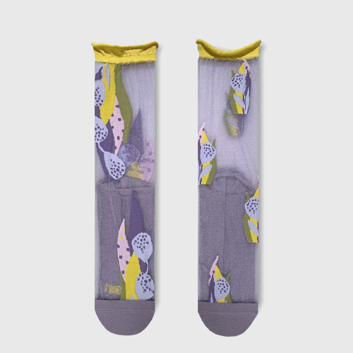 Purple Cotton Candy Tulle Socks, 2nd Palette, tomfoolery