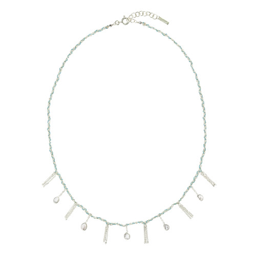N° 607 Silver Fringe & Polki Diamond Necklace