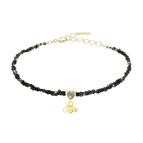 N° 827 Gold & Black Woven Bracelet, Marie Laure Chamorel, tomfoolery