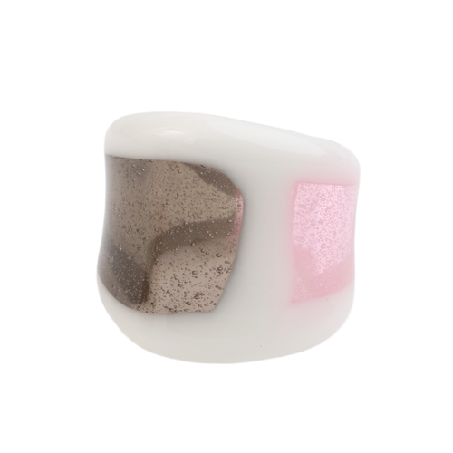 Pink Smoke Two Tone Glass Window Ring, KEANE, tomfoolery