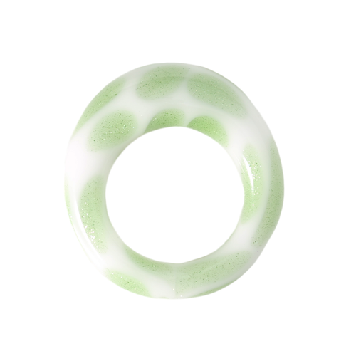 Green Stardust Polka Dot Glass Ring, KEANE, tomfoolery