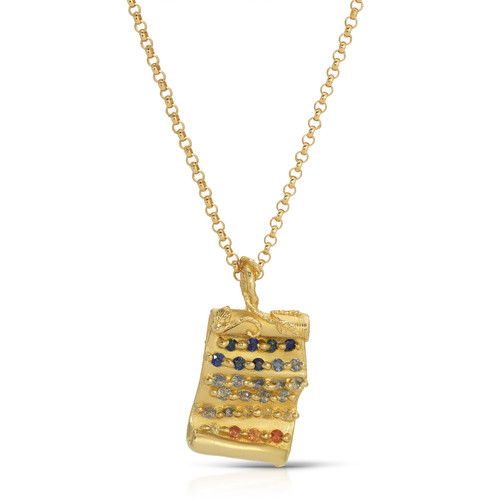 One-Of-A-Kind Tabula Rasa Sapphire Pendant, Evangeline Porche, tomfoolery
