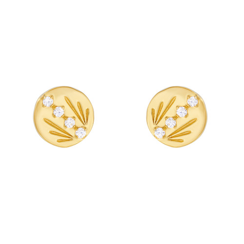 AURA Gold Ray Studs, TRIBE, tomfoolery