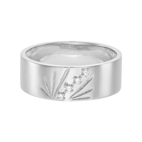 AURA Silver Ray 7mm Wide Band, TRIBE, tomfoolery