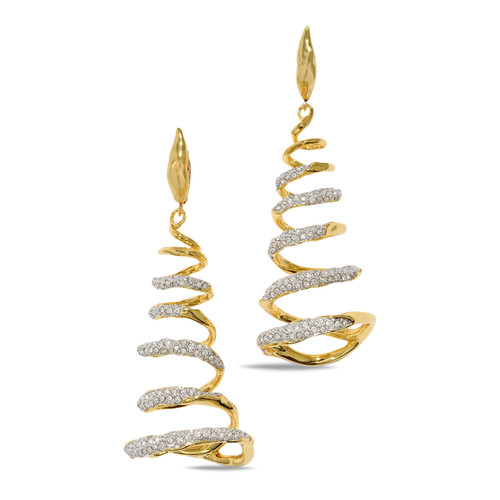 Solanales Crystal Spiral Earrings, Alexis Bittar, tomfoolery