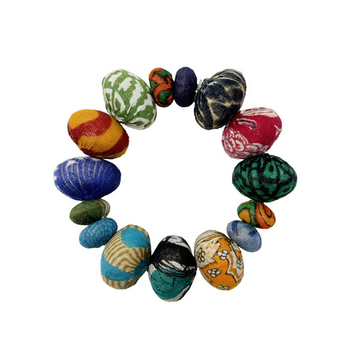 Kantha Coterie Beaded Bracelet, WorldFinds, tomfoolery