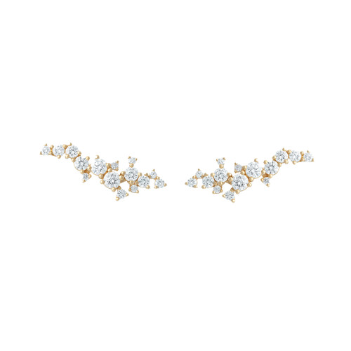 Gold & Diamond Grand Scatter Cluster Studs, tf House - Diamonds, tomfoolery