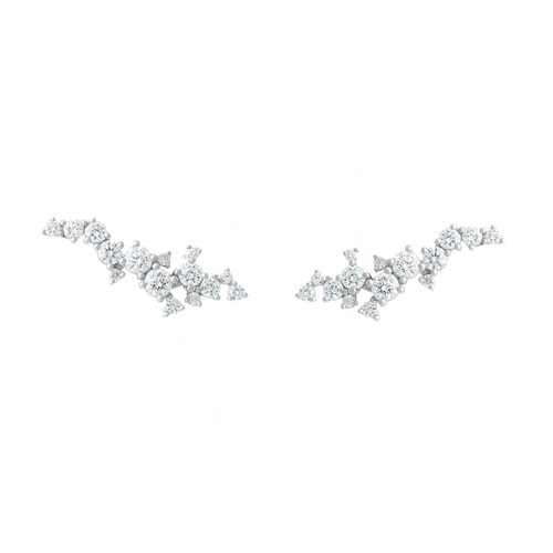 White Gold & Diamond Grand Scatter Cluster Studs, tf House - Diamonds, tomfoolery