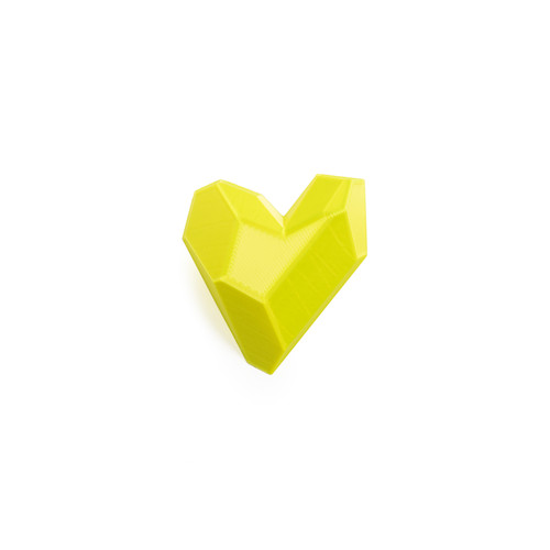 3d Printed XS Heart Brooch, Maison 203, tomfoolery
